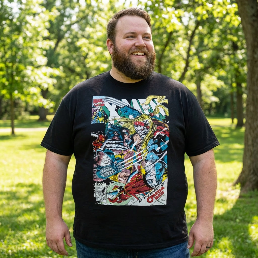 Men's Marvel Red Poster T-Shirt